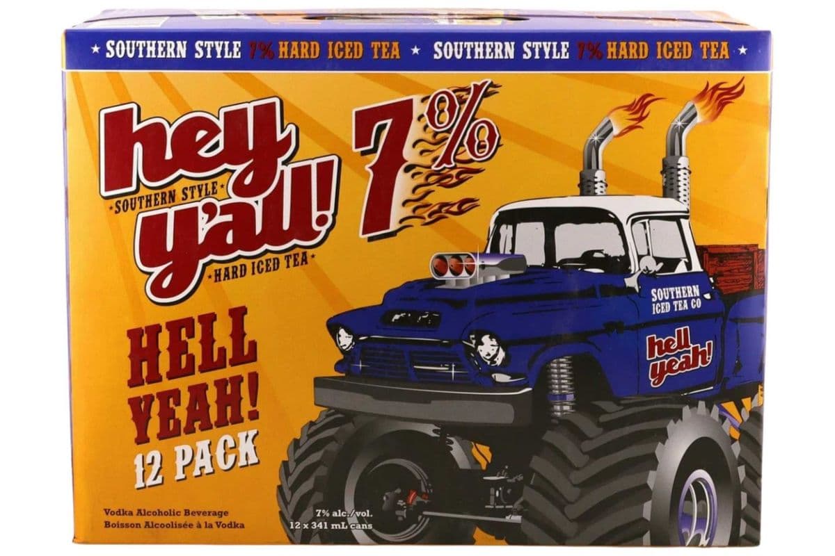HEY Y'ALL HELL YEAH 7% HARD ICED TEA-12PC (1 x 12X355ML)