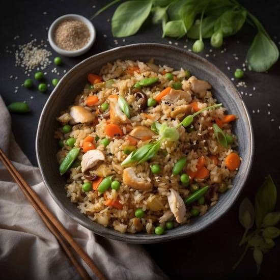 RIZ FRIT AU POULET PETITE / RIZ FRIT AU POULET PETITE
