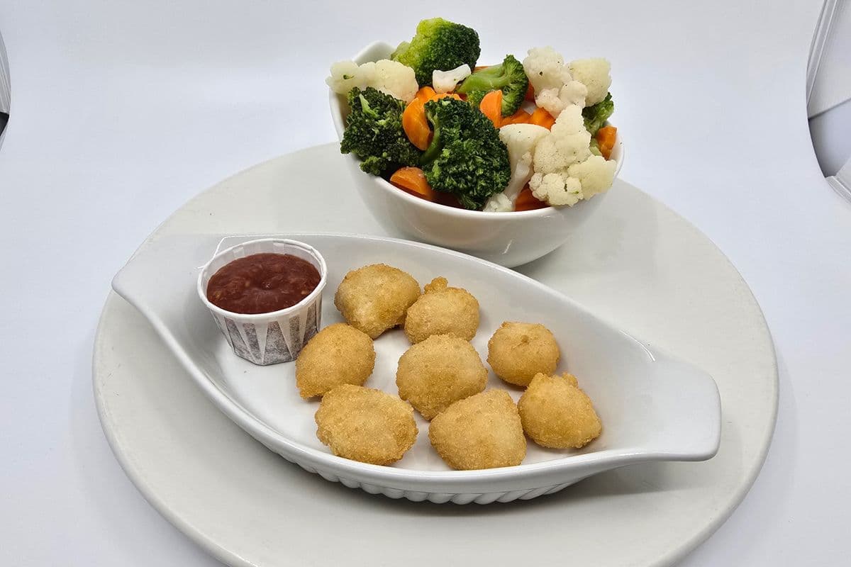 Breaded Scallops (8 pcs) and California Style Vegetables