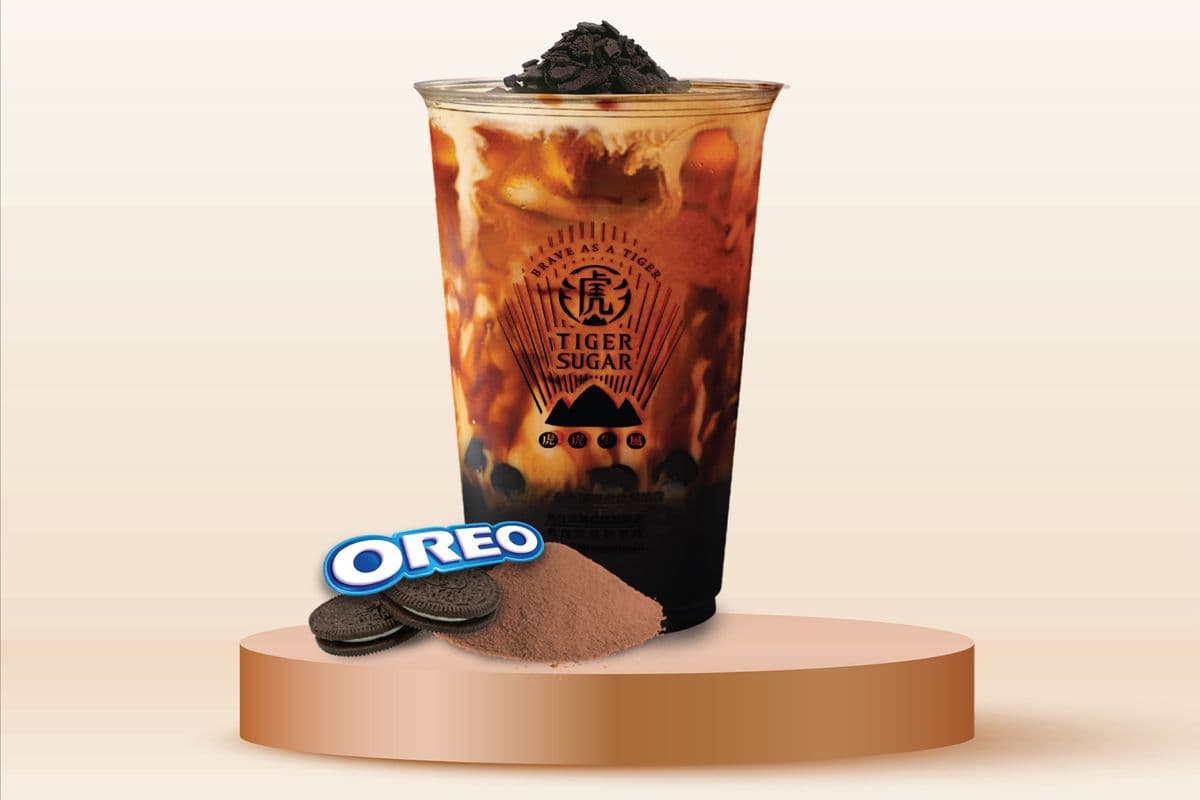 Top 8 Black Sugar Milo Oreo Milk with Boba & Cream Mousse