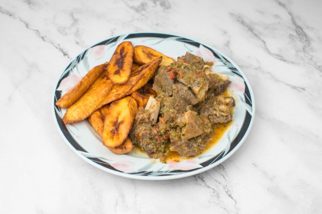 Spicy Goat Plantain