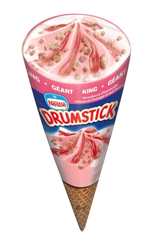 Drumstick gâteau au fromage aux fraises / Drumstick Strawberry Cheesecake (180 ml)