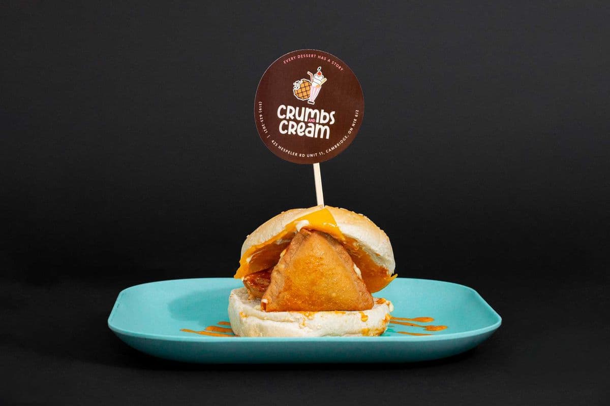 Street style Samosa Burger