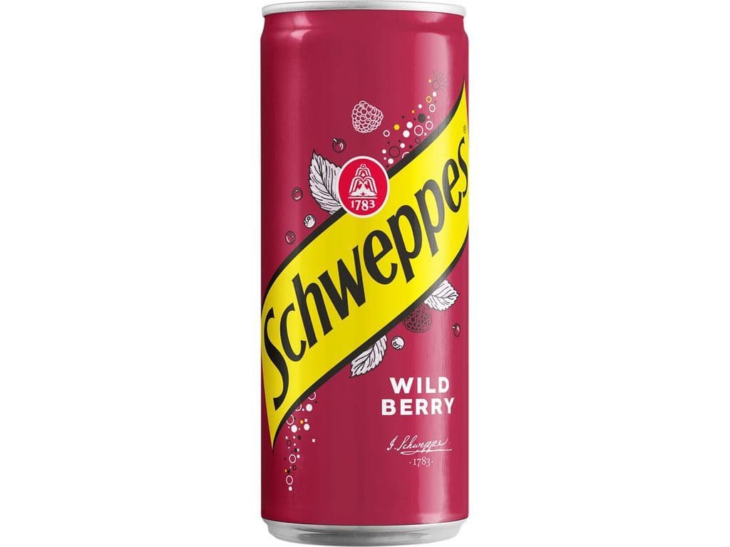 Schweppes Wild Berry Soda Pop 330ml Carbonated Drink