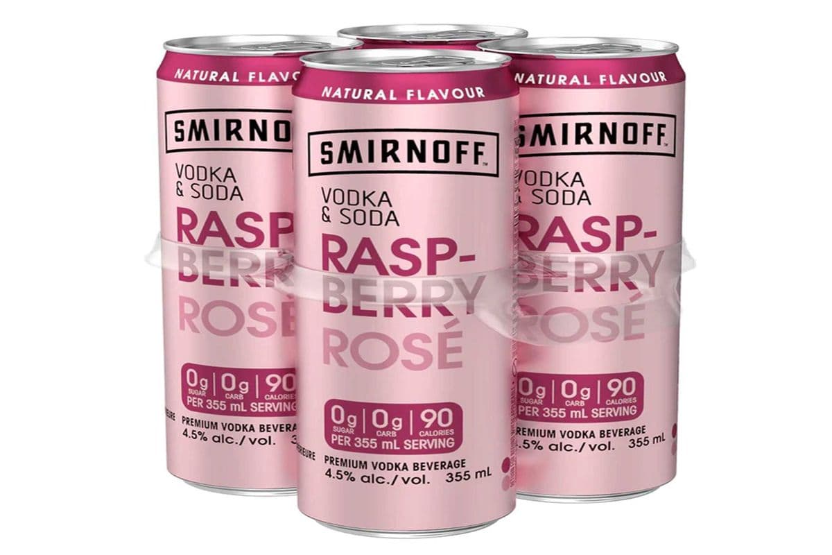 SMIRNOFF ICE RASPBERRY ROSE 4 CANS (4 x 355 ML)