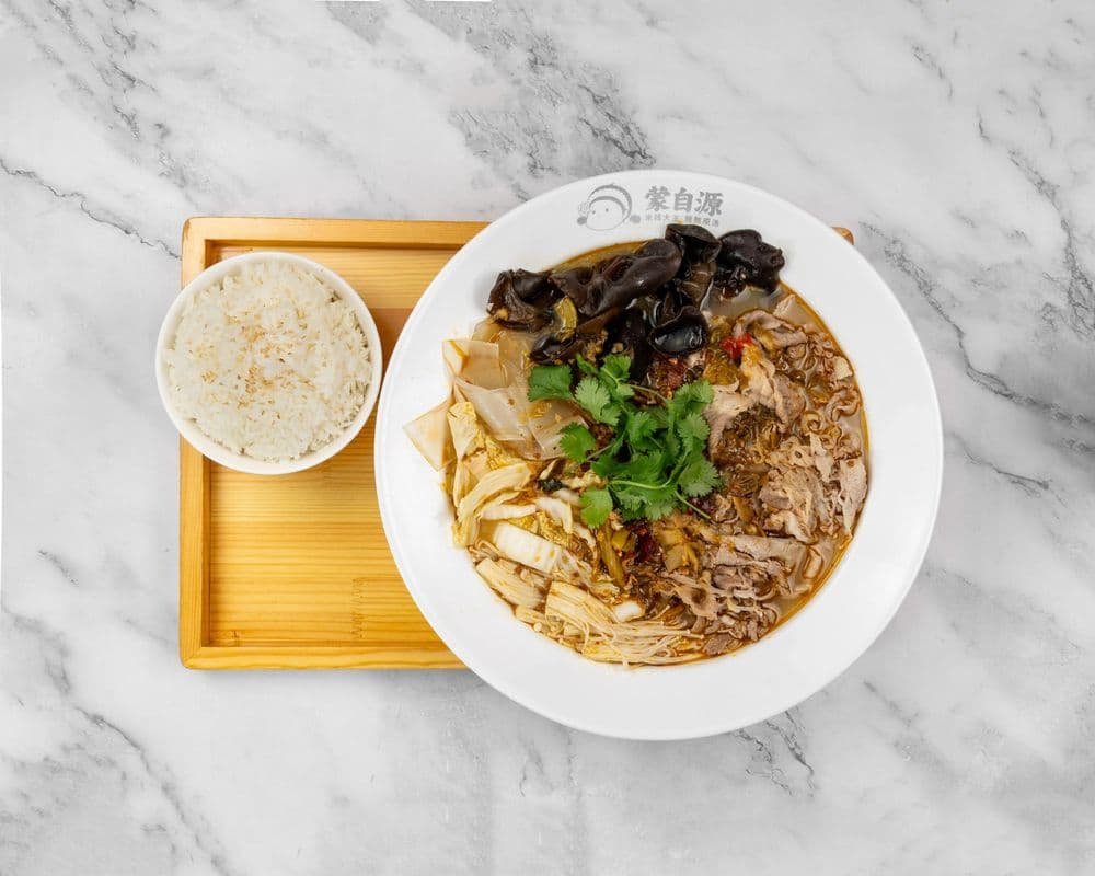Dai Flavor Sour Snakehead Fish Rice / 云南傣味酸汤黑鱼饭