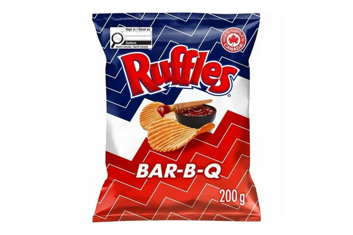 Ruffles Bar-B-Q Potato Chips, Bbq (200 g)