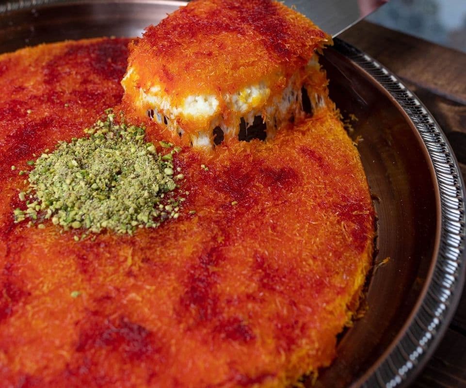 Kunafa Crispy Shredded Phyllo Dough Stuffed with Creamy Sweet Cheese (1 kg)