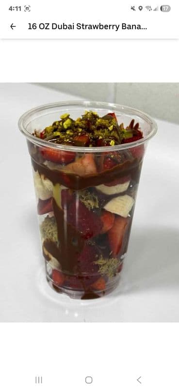 16 OZ Dubai Strawberry Banana Cup