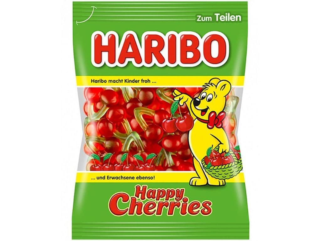 Haribo Happy Cherries Germany Gummies Candy Bag