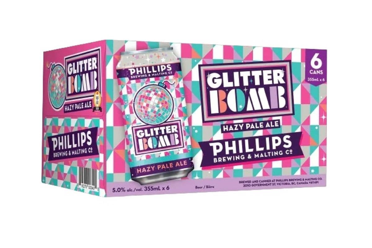 PHILLIPS GLITTER BOMB HAZY PALE ALE 6X355ML (1 x 6 PACK)