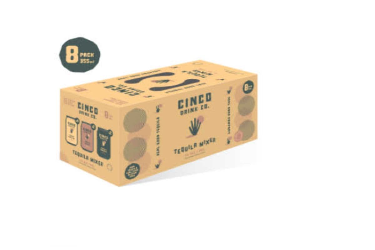 Cinco drink co tequila mixer 8pk (8 x 8 x 355ml)