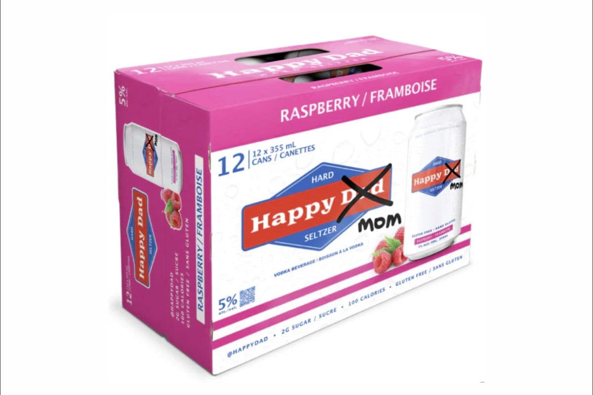 Happy Dad Hard Seltzer Raspberry 12*355ml (12 x 355ml)