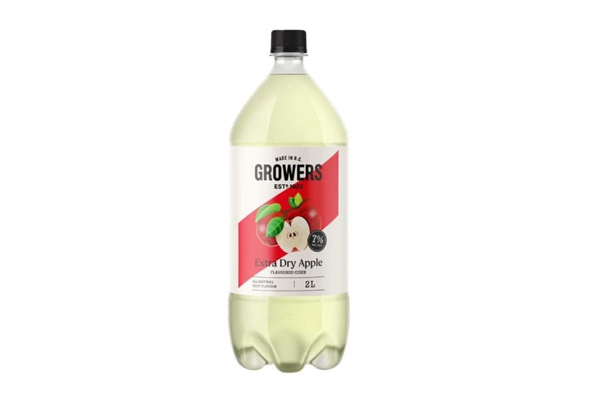 776019. GROWERS EXTRA DRY APPLE (1 x 2L)