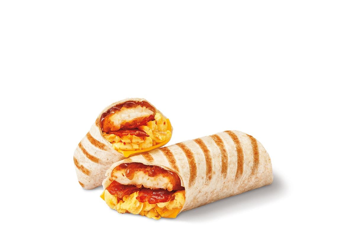 Maple Brown Butter Sausage & Bacon Double Stacked Scrambled Egg Farmer's Wrap