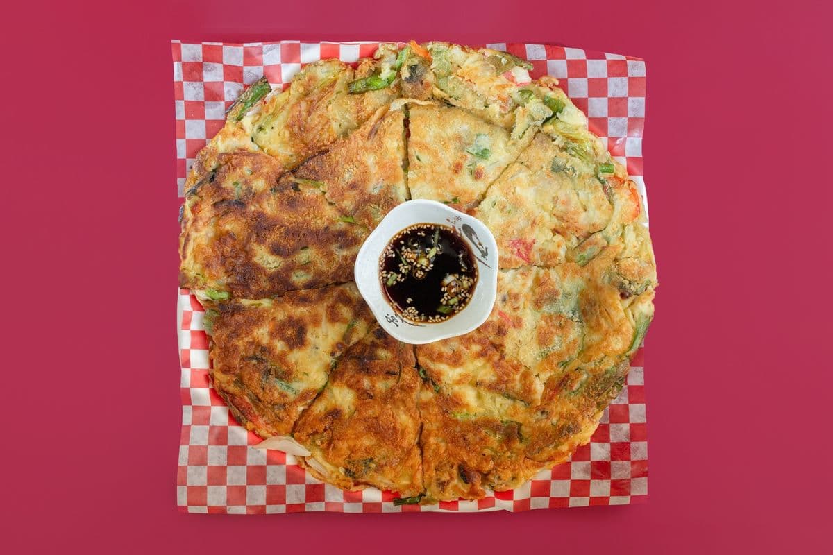 42. Seafood Pancake (Haemul Pajeon)