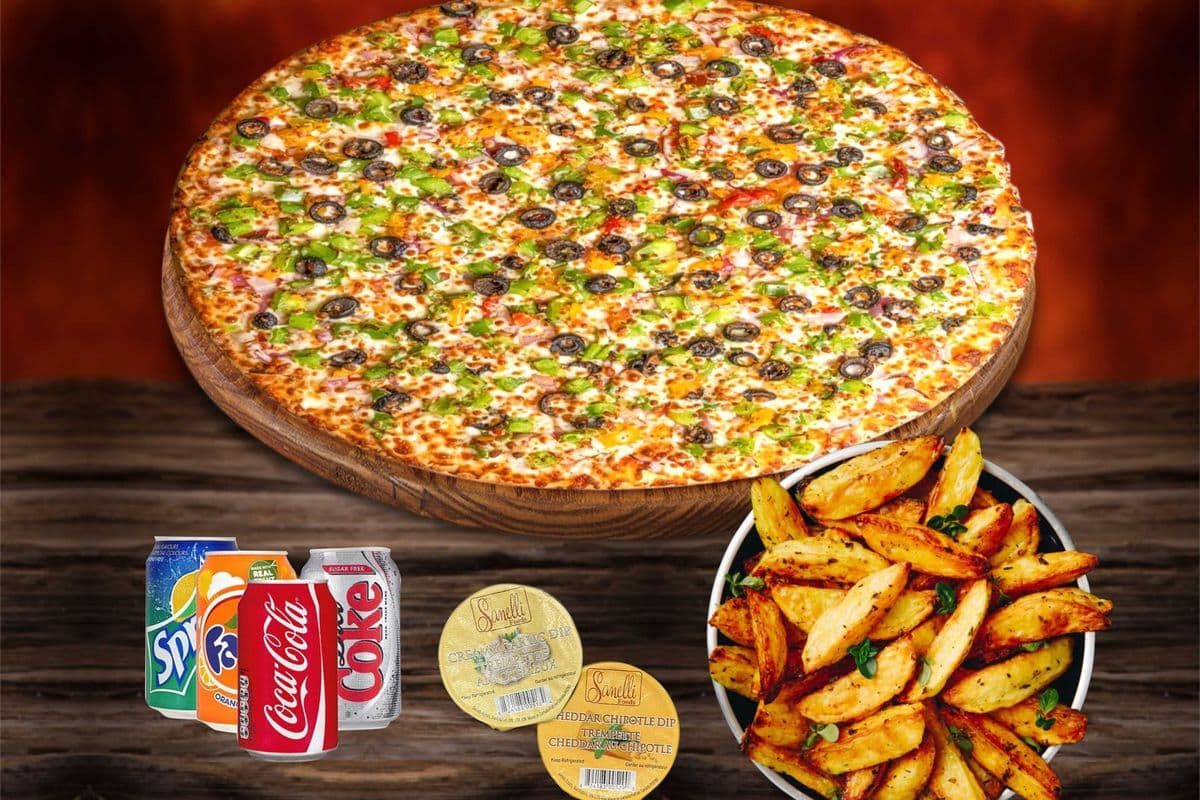 One Extra-Large Pizza and Wedges Combo