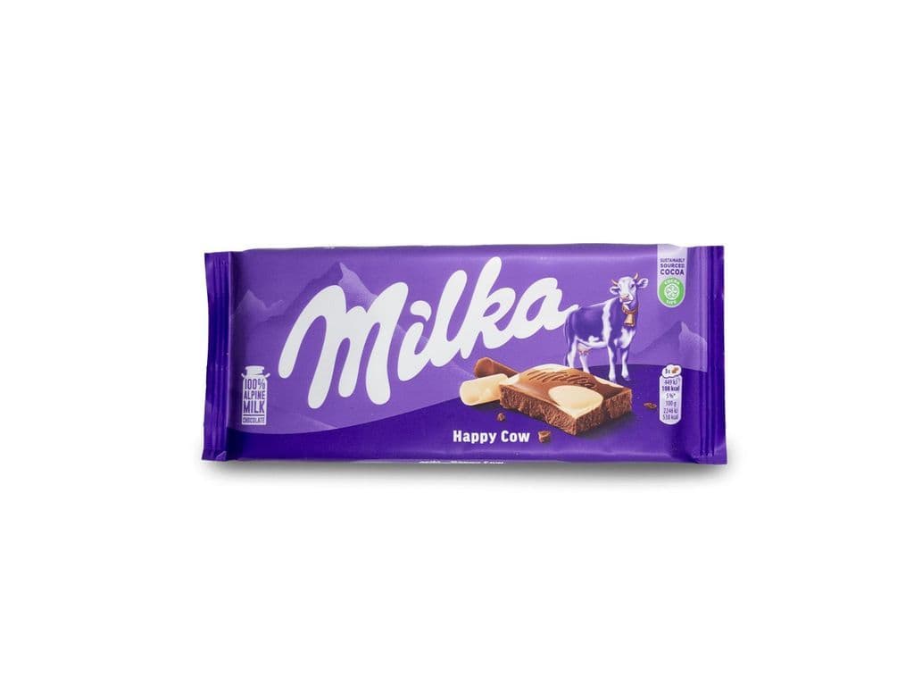 Milka Cow Spots Milk and White Chocolate Bar