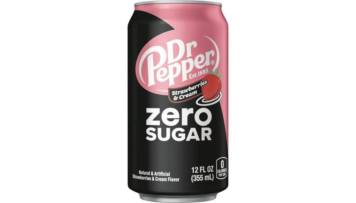 Dr Pepper Strawberries and Cream Zero Sugar - USA