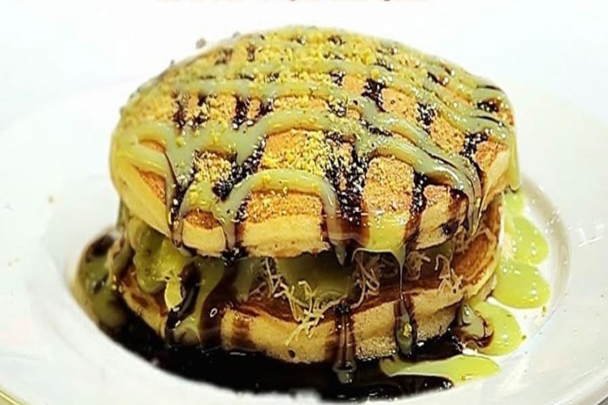 Pistachio Kunafa Pancake