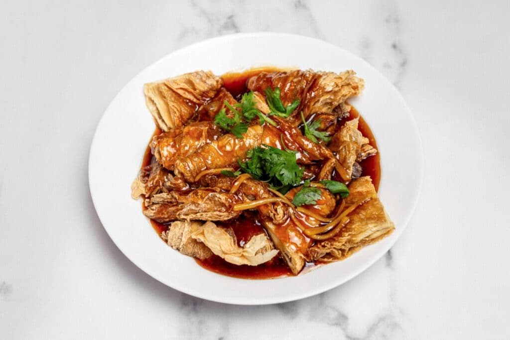 D4. Bean Curd with Sweet and Sour Sauce