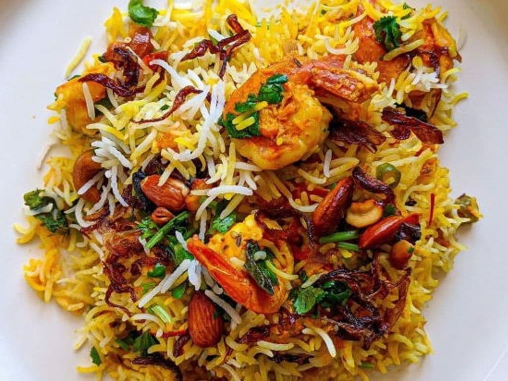Zabardast shrimp biryani