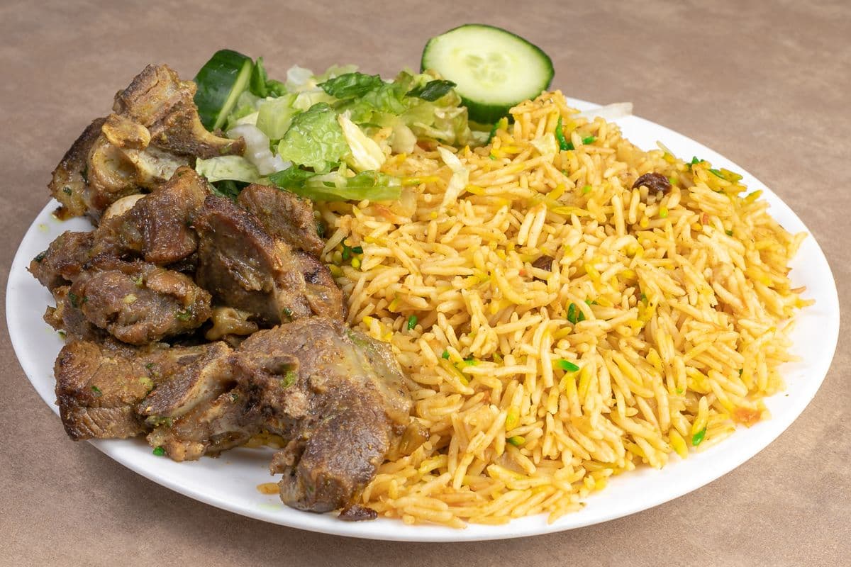 Goat Meat with Baked Rice