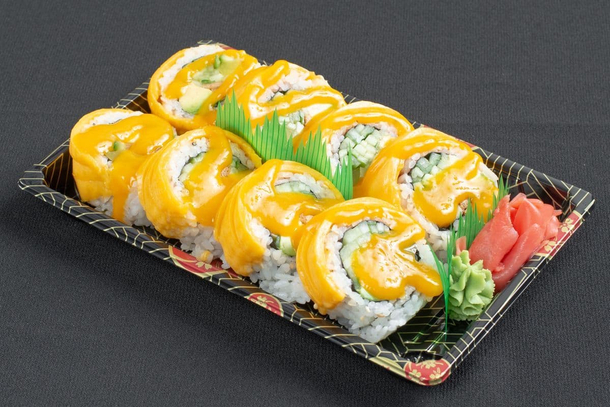 PR10. Gold Veggie Dragon Roll