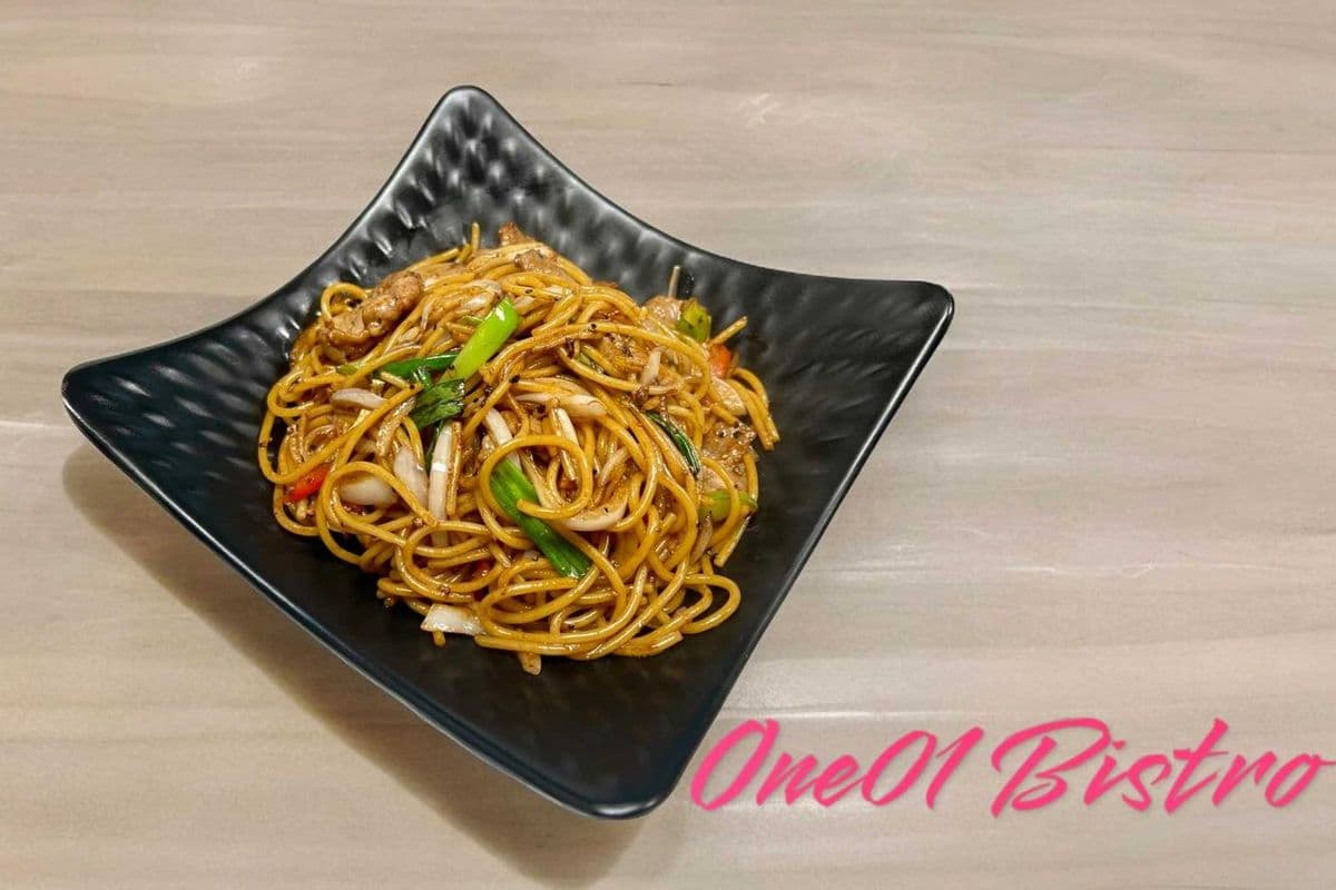 Black Pepper Beef Spaghetti 黑椒牛肉炒意粉
