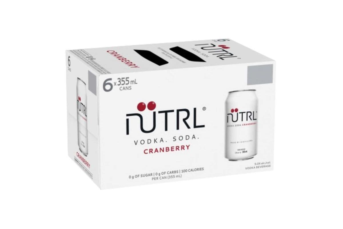 Nutrl Vodka Soda Cranberry (6 x 355 ml Cans)