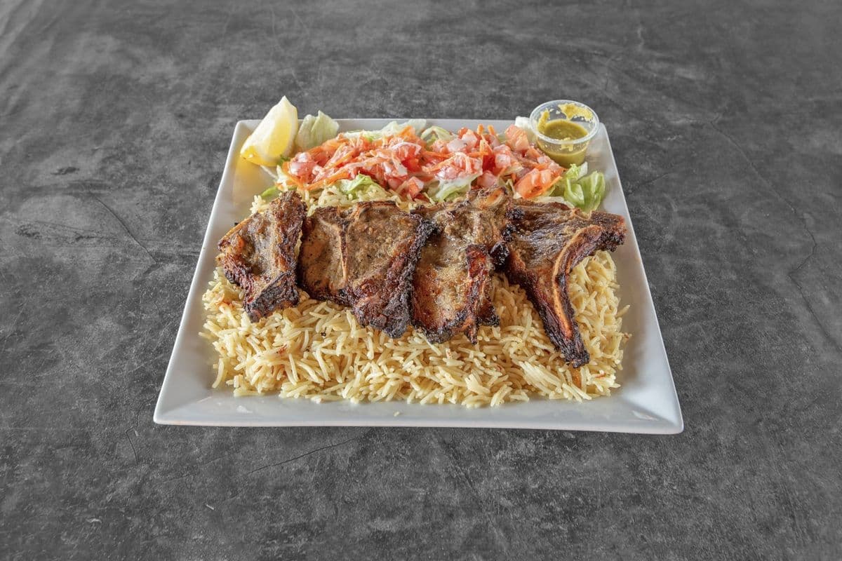 Lamb Chops with Salad