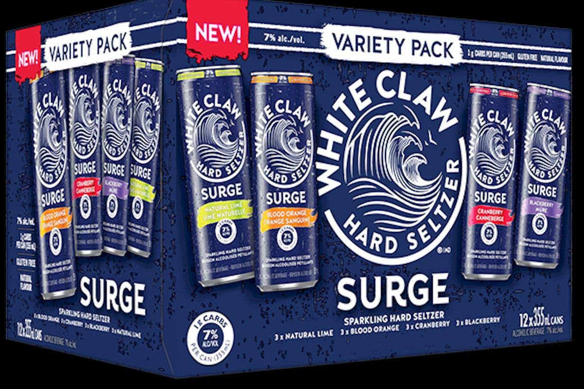 WHITE CLAW SURGE VARIETY 12 PACK (1 x 355ML)