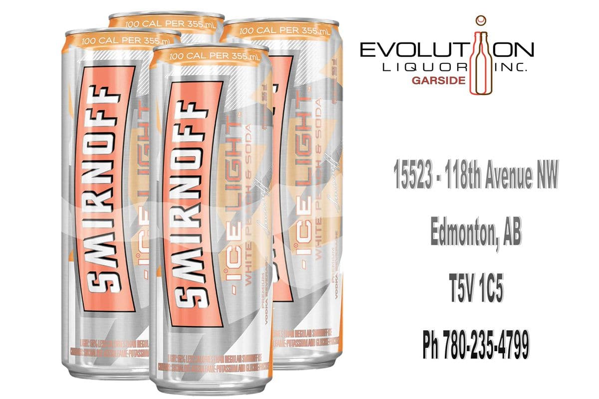 Smirnoff Ice Light White Peach & Soda C355-04 (4 x 35ml Can)