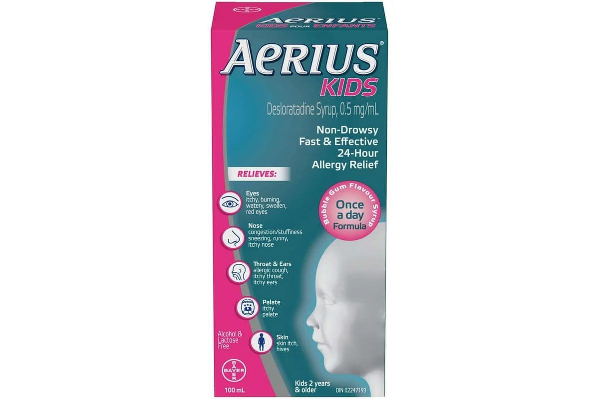 Aerius Kids 0.5mg/ml Bubblegum Syrup (100 ml)