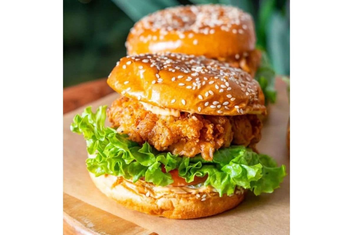 Fried Chicken Burger with Fries
