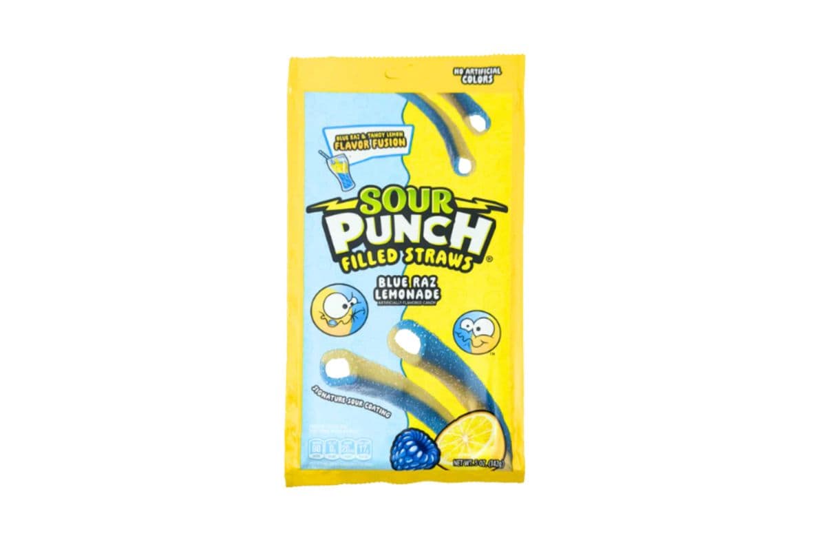 Sour Punch Filled Straws Blue Raspberry Limeade