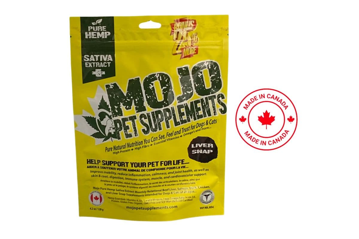MOJO Pet Supplements with Hemp Liver Snap Flavoured Treats (120 g)
