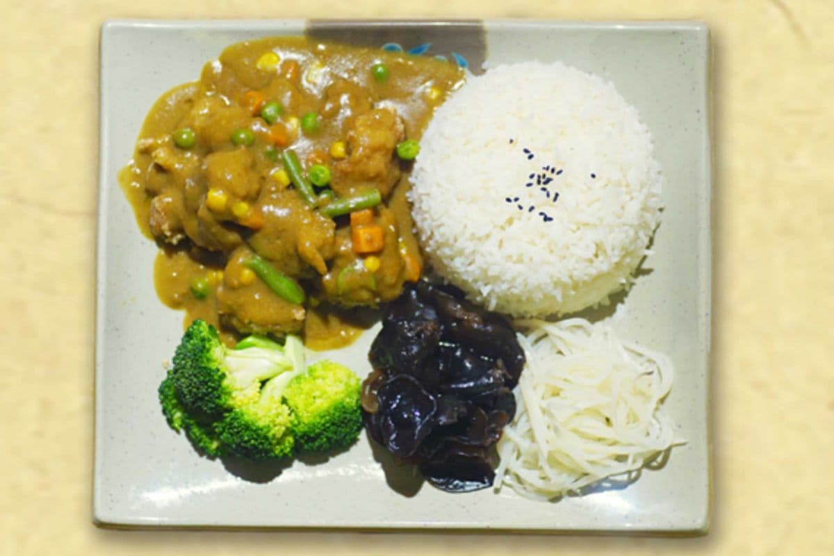 Curry Chicken with Rice 咖喱鸡肉饭