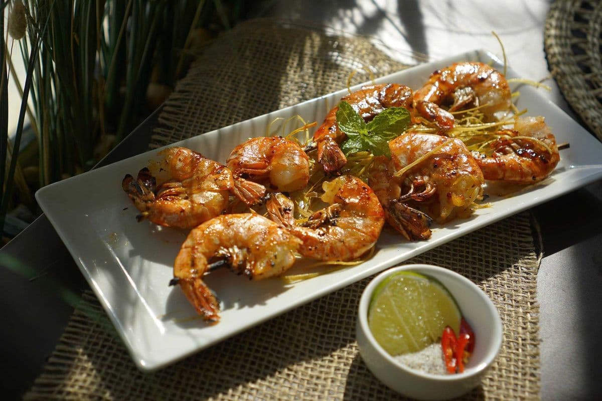 A10. Grilled Satay Shrimp / Tôm Nướng Sa Tế
