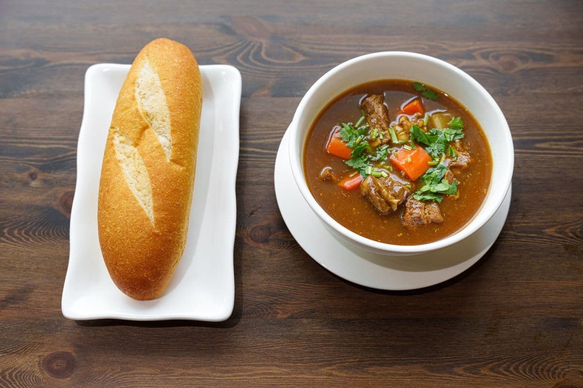 21.Beef Stew with Vietnamese Style Sub (Bánh Mì Bò Kho)