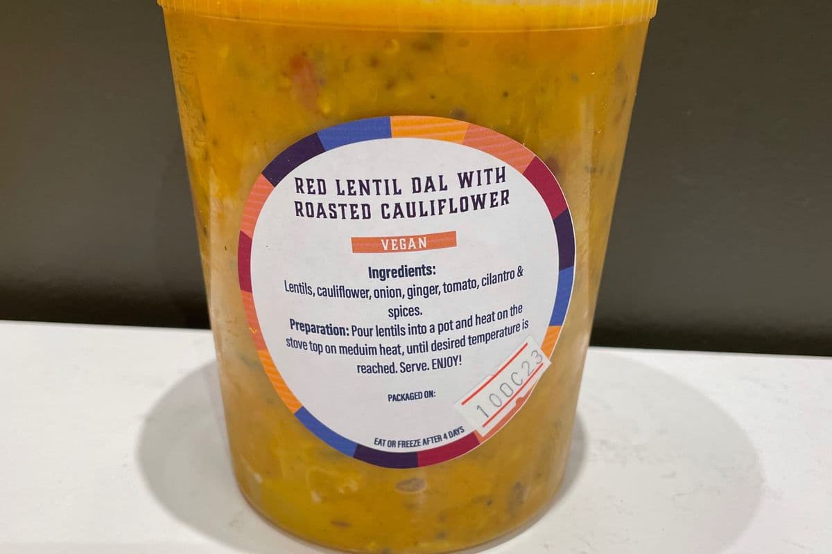 Red Lentil Dal with Roasted Cauliflower (Vegan) (Full Litre)