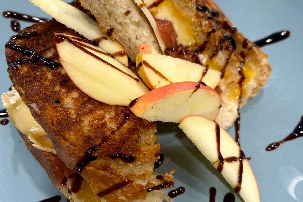 Brie, Apple and Cranberry Grilled Cheese