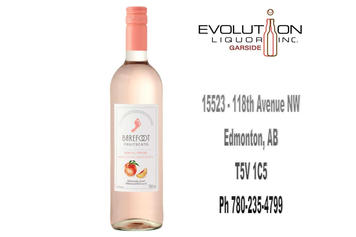Barefoot Fruitscato Peach 0750G (1 x 750ml Glass Bottle)