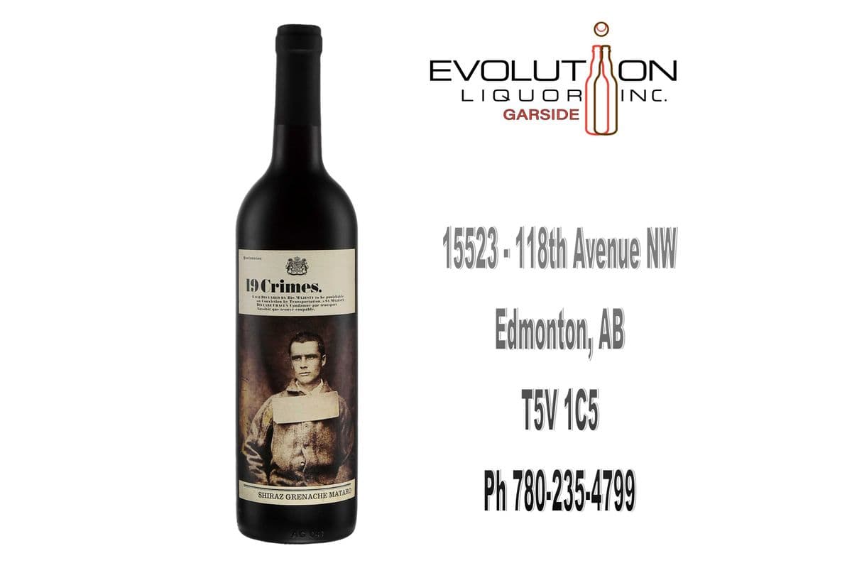 19 Crimes Shiraz Grenachie Mataro 0750G (1 x 750ml Glass Bottle)