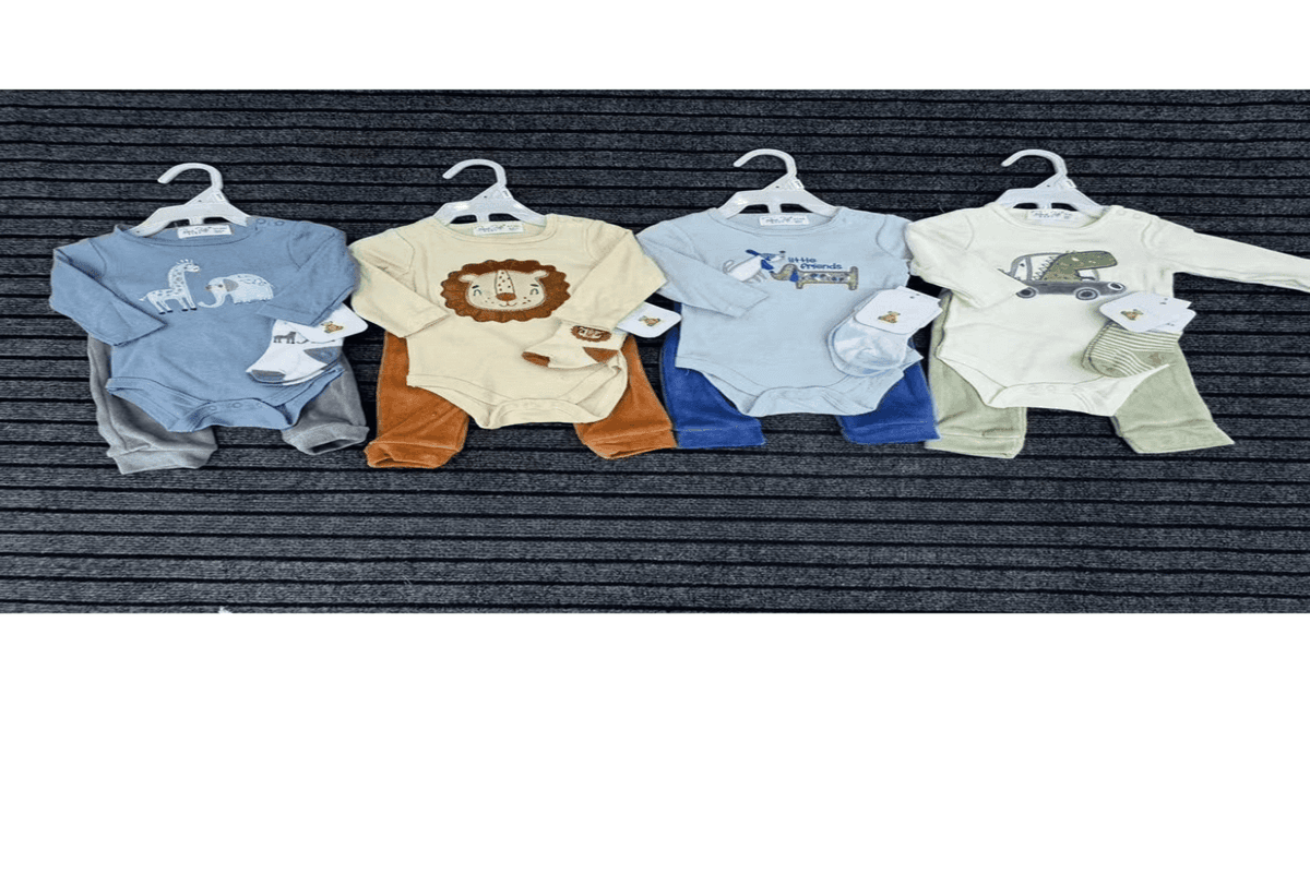 Toddler Cotton Babysuit with Pants and Matching Pair of Socks
