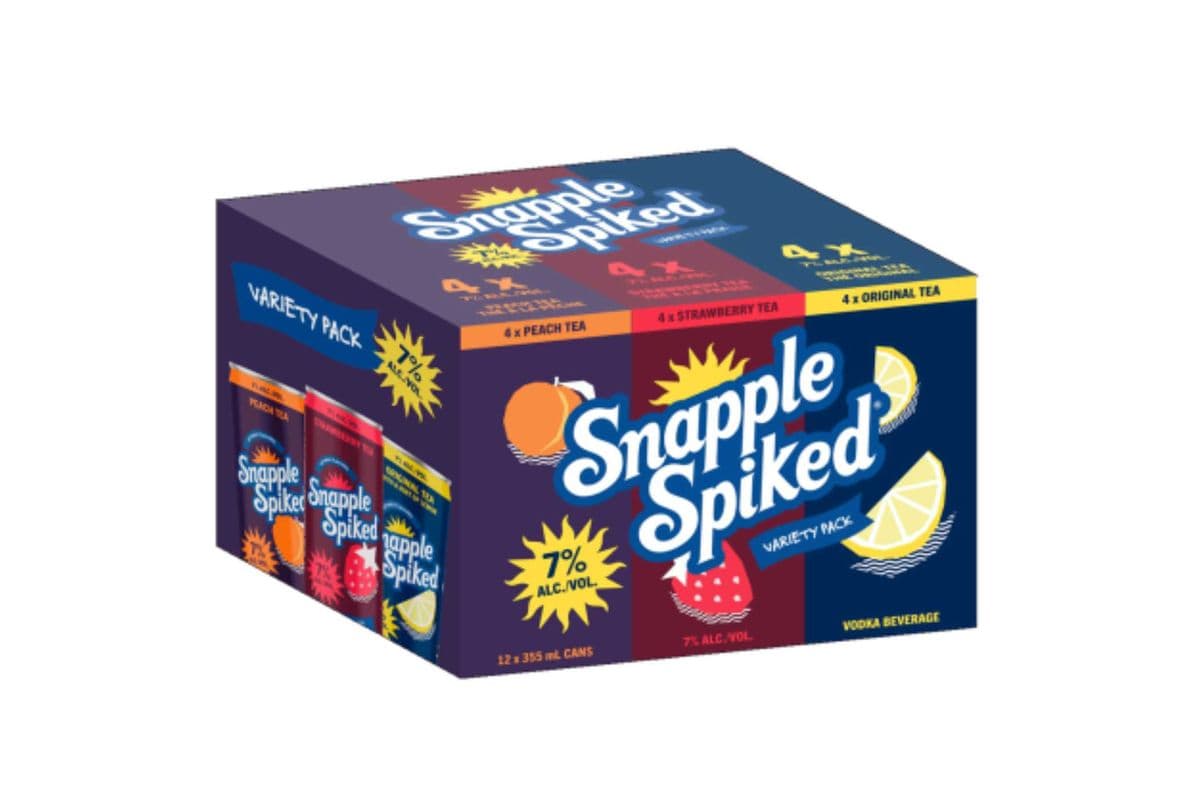 Snapple Spiked Variety Pack 7% (12 x 355mL Cans)