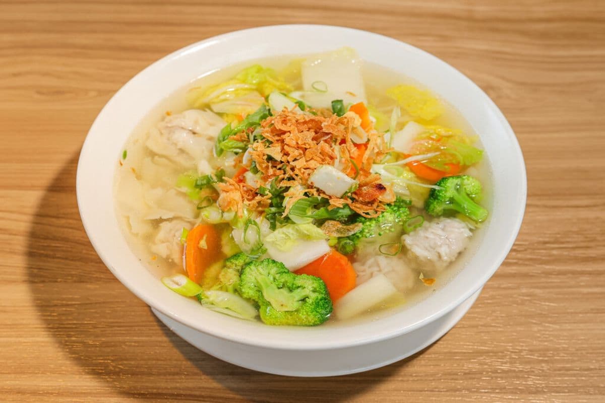 41. Wonton, Vegetables, and Noodle Soup