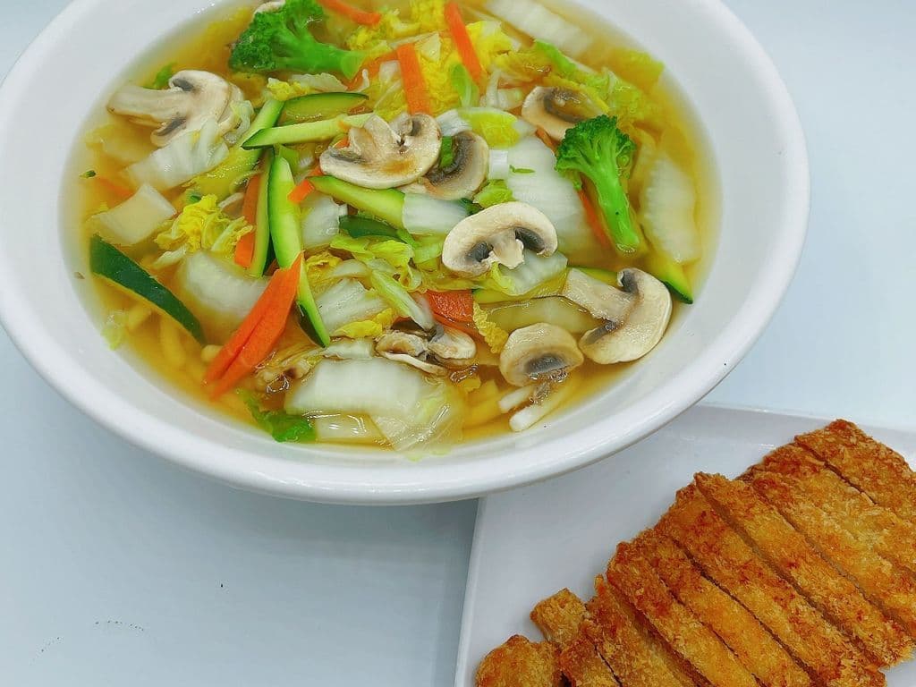 Pork Cutlet with Udon Soup