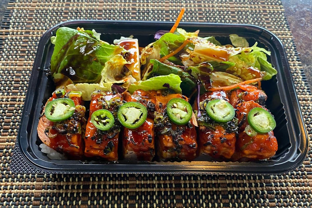 Tuna or Salmon Aburi Oshi