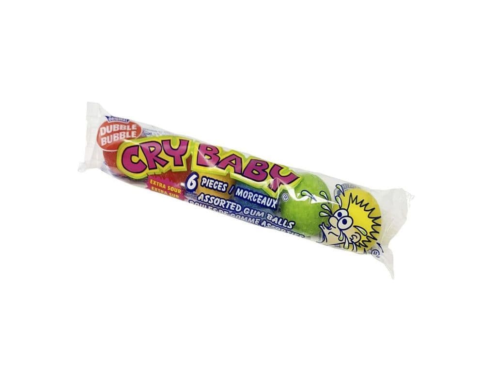 Dubble Bubble Cry Baby Sour Jumbo Gumballs 6 Pack